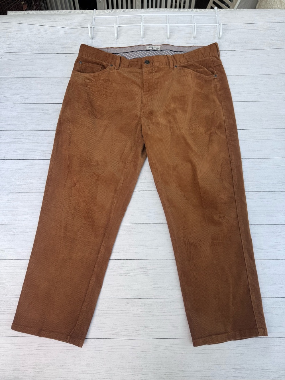 Peter Millar Brown Corduroy Pants Men’s Size 38 Straight Leg Inseam 24” - Picture 3 of 9